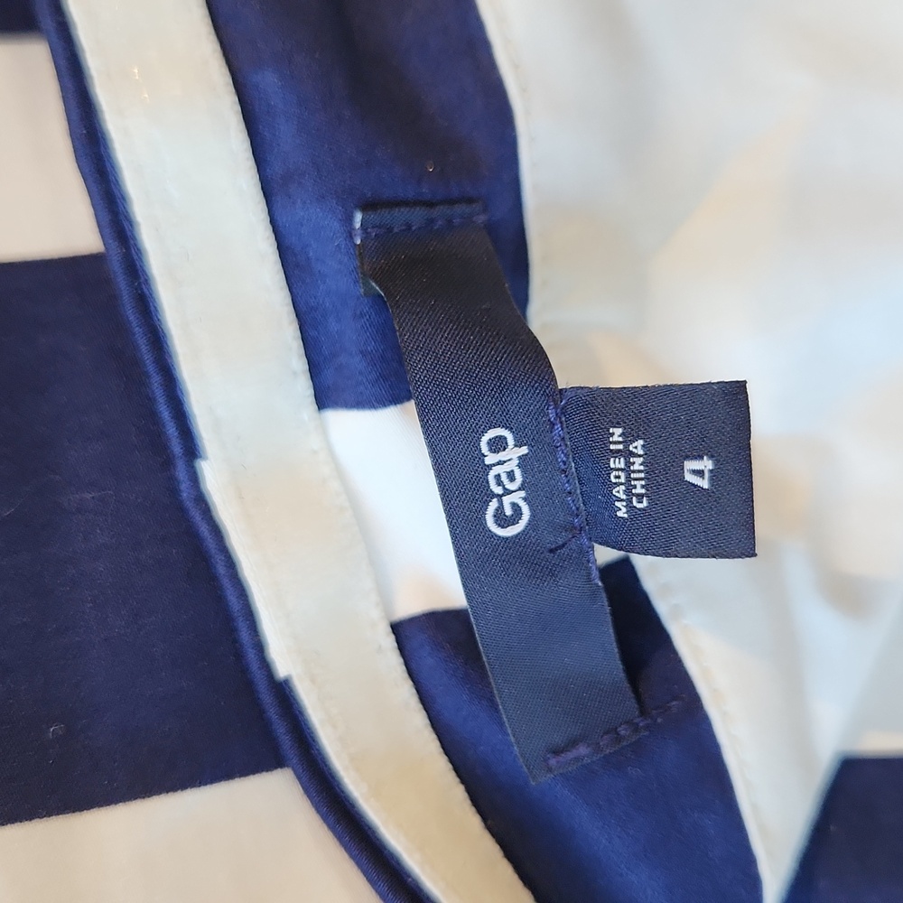 GAP Blue and White Strapless Dress - Picture 6 of 6
